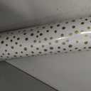 WRAPAHOLIC Jumbo Reversible Wrapping Paper - 30 Inch x 100 Feet Jumbo Roll - Gold Print and Delicate Polka Dots Design for Birthday, Christmas, Wedding, Baby Shower