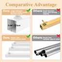 Wokceer 10 FT Backdrop Stand Heavy Duty Pipe and Drape Kit, Adjustable White Backdrop Stands for Wedding Photo Booth Background Birthday Party Exhibition Decoration