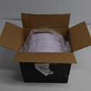 Nervure 100Pcs White and Gold Plastic Plates - 10.25Inch Gold Disposable Plates - Heavyweight Dinner Plate for Wedding & Party & Thanksgiving