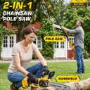 2-IN-1 Cordless Pole Saw & Chainsaw for De-Walt 20V Battery (NO Battery)