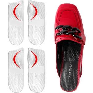 Arch Support Inserts Women for Flat Feet, Self-Adhesive Shoe Insoles for High & Low Arches, Non-Slip Cushion Pads for Flats Feet(Large, Arch Height: 0.47 in)