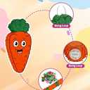 Forenee Carrot Piata - Pinata Set with Blindfold and Stick | Cute Orange Vegetable Pinata for Easter Theme Party | Garden Birthday Decorations | Kids Party Supplies