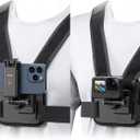 ULANZI CM028 Adjustable Chest Mount Harness - Vertical/Horizontal Switching for GoPro DJI Insta360 Action Cameras - Phone POV Chest Strap Mount Harness for iPhone Samsung Cameras