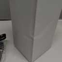 aooshine Gray Small Bedside Lamp for Bedroom - Minimalist Nightstand Lamp with Silver Base (12.8in)