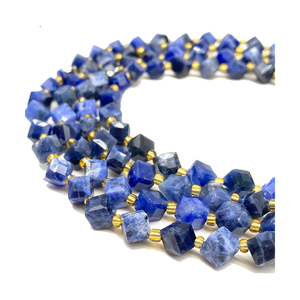 ABCGEMS African Navy-Blue Sodalite Beads (A Revolutionary Cutting Technique Brings a More Dynamic Look to a Traditional Cube) Diagonal-Drilled 3D Magical-Cube 5mm (Corner-to-Corner 6mm) ABCGEMS African Navy-Blue Sodalite Beads (A Revolutionary Cutting Technique Brings a More Dynamic Look to a Traditional Cube) Diagonal-Drilled 3D Magical-Cube 5mm (Corner-to-Corner 6mm)