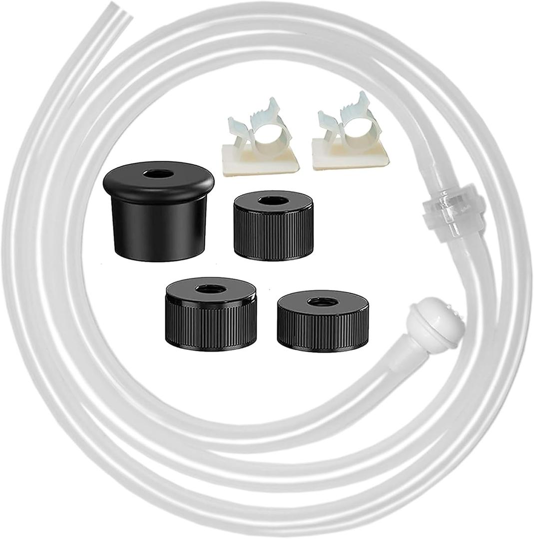 Sink Soap Dispenser Extension Tube 47" with Check Valve, Kitchen Dish Detergent Dispenser Tubing, Under Sink Dispenser Extension Hose for Prevent Backflow Countertop Kitchen Sink Accessories