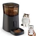 MYPIN Automatic Cat Feeder, 6L WiFi Automatic Video Pet Feeder Cat Food Dispensers Cat Feeder Automatic with Timer Feeding & Watering Supplies for Cats 2-Way Audio Mobile Phone Control