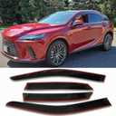 Side Car Window Visor Vent Deflectors Rain Guards Compatible with Lexus RX 350 350h 500h 2023 2024 2025, Vent Deflector Window Rain Guard Sun Shade Visors, Car Accessories 4PCS-Smoke