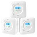 6 Pack Carbon Monoxide Detector LCD Screen Real-Time Concentration Battery Fault LED 60-Second Self-Check History Alarm Peak Record Portable Travel Van Life RV Camping Hotel Home Safety Pet