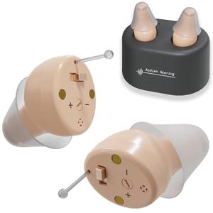 Audien Hearing ATOM Rechargeable Hearing Amplifier to Aid and Assist Hearing, Premium Comfort Design & Nearly Invisible