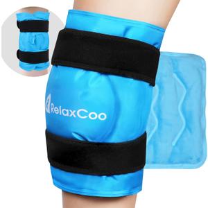 XXL Knee Ice Pack Wrap, Reusable Cold Pack for Knee Injury Pain and Swelling Relief XXL Knee Ice Pack Wrap, Reusable Cold Pack for Knee Injury Pain and Swelling Relief