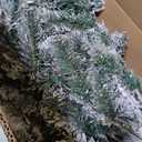 7.5 Feet Artificial Snow Flocked Hinged Christmas Tree with Metal Stand