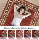 CAROMIO 9x12 Christmas Area Rug Modern Bordered Large Area Rug Machine Washable Rug for Living Room, Stain Resistant Non-Slip Accent Rug Minimalist Border Floor Cover Carpet for Bedroom Decor, Maroon
