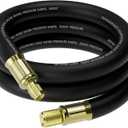 1/2" HVAC Vacuum Hose, 3/8" to 1/4" SAE Fittings High-Flow Refrigerant Hoses, 20 Microns Vacuum Pump Hose Faster HVAC Evacuation and Recovery, 6 Feet Vacuum Certified Refrigerant Hoses