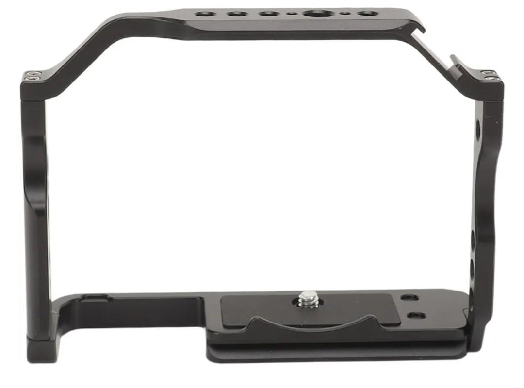 Qiilu Camera Video Cage for R10 Aluminum Alloy Protective Film Movie Making Camera Rig with Arca Type QR Plate Cold