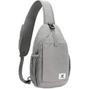 SKYSPER Sling Bag RFID Cross Body Bag Recycled Crossbody Backpack Travel Daypack (Gray)