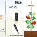 Besitu Rebar Stakes 48 inches 16-Pack Concrete Form Stakes Straight 3/8" Diameter Rebar Ground Metal Stakes for Landscaping, Securing Fence, Garden Plants Support, Survey Markers and Securing Trees