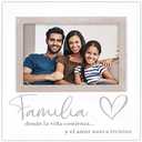 Malden International Designs 4x6 Familia Family Spanish Expressions Rustic Whitewash Picture Frame