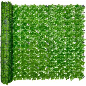 Bybeton Artificial Ivy Privacy Fence Panels, 40" X 120" UV-Anti Light Green Faux Vines Leaf Grass Wall for Patio Balcony Privacy, Garden, Backyard Greenery Wall Backdrop and Fence Decor.