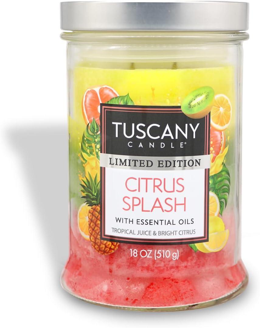 Tuscany Candle Citrus Splash: Tropical Scented Spring Candle, 18 oz