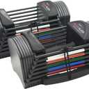 PowerBlock Sport 24 Adjustable Dumbbells, 3-24 lb. Durable Steel Build, Innovative At Home Workout Equipment, All-in-One Strength Training (Grey)