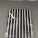 TopPerfekt Case for iPad 11th (A16) 11-inch 2025/10th Generation 10.9-inch 2022,Striped Cute Girly Collegiate Style Case with Pencil Holder for Kids, Boys, Girls, Anti-Slip/Anti-Shock-Black White