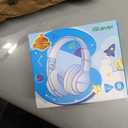 iClever BTH12 Kids Bluetooth Headphones,Colorful LED Lights Kids Headphones Wireless,74/85dBA Safe Volume,85H Playtime,Fast Charging,Bluetooth 5.2,Over Ear,Built-in Mic for iPad/Tablet/Airplane,Blue