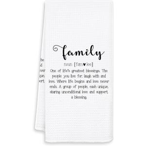 Family Reunion Gifts Kitchen Towels, Housewarming Gifts New Home Hand Towels for Bathroom Decor, Gift for Family Hostess Dish Tea Towels for Kitchen Decor, 16x24 Inches
