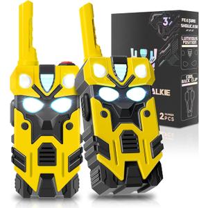 Hornet Transform Toys Walkie Talkies for Kids 2 Pack Robot - 2500FT Range with Cool Light Effects, Birthday Gifts for Boys Girls Ages 3-12, Outdoor Camping Gear, Toddler Toys for Indoor Outside Play