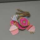 36 Pcs Candy Party Decorations Candyland Hanging Ornament Pastel Candy Lollipop Macron Ice Cream Wooden Ornaments Sweet Hanging Decor for Birthday Festival Party