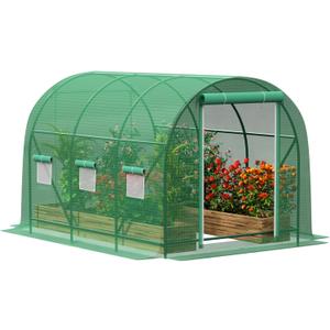 1077 FT Greenhouses for Outdoors Heavy Duty, Large Walk in Green Houses for Outside with 6 Ventilated Mesh Windows & Roll-up Door & Reinforced Frame
