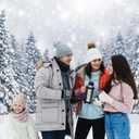 2 x Mocsicka Winter Wonderland Backdrop Winter Snowy Forest Background Frozen Trees Landscape Decoration Newborn Children Portrait Photo Studio Booth Props (8x6ft)