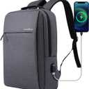 Victoriatourist Laptop Backpack 15.6 Inch, Business Slim Durable Travel Backpacks with USB Charging Port, College Computer Bag Gifts for Men and Women Fits Notebook (Grey)