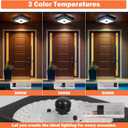 Large LED Motion Sensor Outdoor Ceiling Light 13" Square Flush Mount Lights