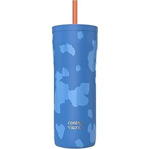 Contigo x Ally Love Streeterville Stainless Steel Tumbler with Straw, Easy Clean Lid, Leak Proof, BPA Free, 24oz, Stellar Jay