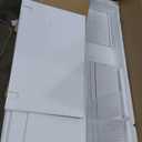 Jocoevol Elegant Farmhouse 5 Drawer Dresser for Bedroom - Tall Chest of Dresser with Spacious Storage, Solid Wood Construction for Living Room, Hallway & Entryway - White & Brown