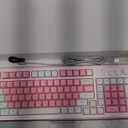 AULA 99 Key Keyboard, Wireless Gaming Keyboard Bluetooth Computer Keyboards Creamy Cute with Number Pad RGB Backlit Tri-Mode BT/2.4GHz/USB-C - Pink