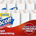 Scott Paper Towels, Choose-A-Sheet, 30 Double Rolls = 60 Regular Rolls (108 Sheets Per Roll) (White)