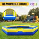OZIS 20FT Inflatable Gaga Ball Pit with Gagaball, Portable Gagaball Court for Indoor/Outdoor Sports, Family Activities Easy to Setup (Blue&Yellow)