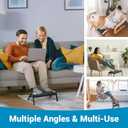 Foot Rest for Under Desk at Work, Ergonomic Foot Rest for Office Use, Adjustable Heights, Relieving Pain in Lower Back, Hip, Knee (Black)