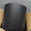 D'vine Dev Ceramic Pot with Natural Wood Stand, Black, 10 in, 55-B-K-2