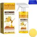 Beeswax Wood Polish Spray Natural Beeswax Furniture Polish & Wood Cleaner, Multi-Purpose Wood Care Spray for Cabinets, Tables & Floors, Restores Shine & Protects Surface (Pack of 1)