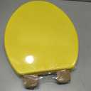 Angol Shiold Wood Toilet Seat, Zinc Alloy Hinges (Elongated, Yellow)