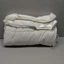 Continental Bedding Toddler Comforter, 100% White Goose Down Duvet Insert, Sleep Blanket with Cotton Shell, Fits Standard Crib, Toddler Bed, 39x47 Inches, White