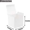 Frantis White Gift Boxes, 15 Pack 6x6x6 inch Small Gift Boxes with Lids for Weddings, Christmas, Valentine's, Ornaments, Bridesmaid Boxes Easy to Assemble Includes 16 Thank You Stickers
