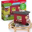 Schleich Farm World 31PC Goat Stable Playset with 2 Goat Figures and Accessories Farm Animal Toys for Boys and Girls Pretend Play Barn Toy for Imaginative Play - Toddlers, Kids Ages 3+ | 42726