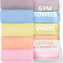 Microfiber Gym Towels - Quick Dry, Highly Absorbing, Odor-Free, for Women & Men - Gym Towel for Hot Yoga, Tennis, Working Out, Camping, Set of 5 Pastel (Pastel Colors, 5Pack - 16 * 27Inch)