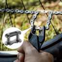 OIIKI 5 PCS Roller Chain Offset Link #41, Steel Alloy Master Connector Link, Heavy Duty Crank Link Suitable for Motorcycle, Bike, Home and Industrial Machinery, Sports Utility Vehicles