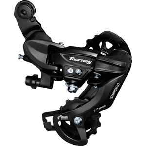 Shimano Tourney RD-TY300-SGS Rear Derailleur - 6,7 Speed, Long Cage, Black, BMX/Track Frame Hanger