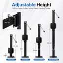 8000 lbs Heavy Duty Trailer Jack with Drop Leg, 28.6" Lift, Bolt-On Design - 20-24V Cordless Drill Compatible & Manual Crank Handle for Utility, Boat, Yacht, RV & Horse Trailers, Black